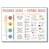 Classroom Feelings Chart For Kids Mental Health Posters Help Students Understand Emotions Prints Mental Health Posters For Kids Calm Corner Special Education Canvas Classroom Supplies 12X16in-Unframed