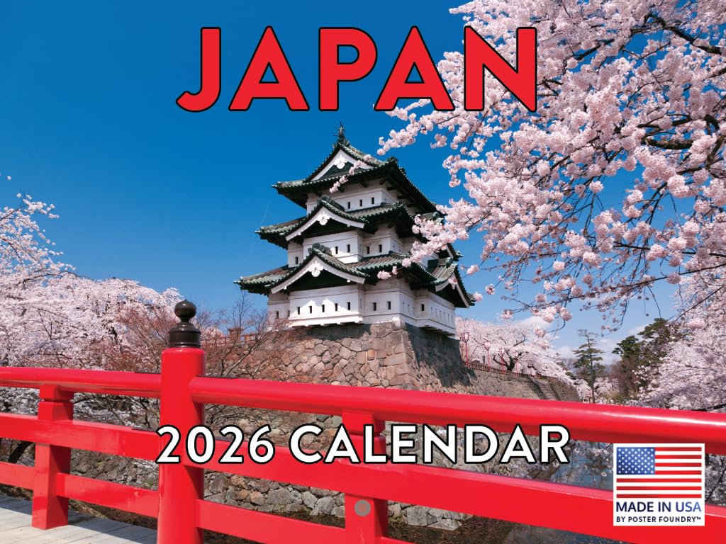 Japan Calendar 2026 Japanese Gifts Monthly Wall Calender 12 Month