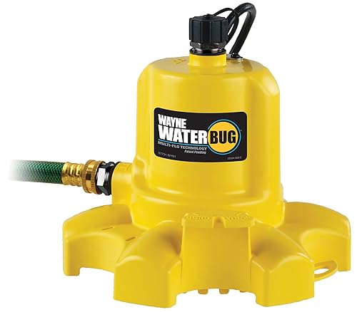 WAYNE - WaterBUG 1/6 HP 1350 GPH Submersible Pump with