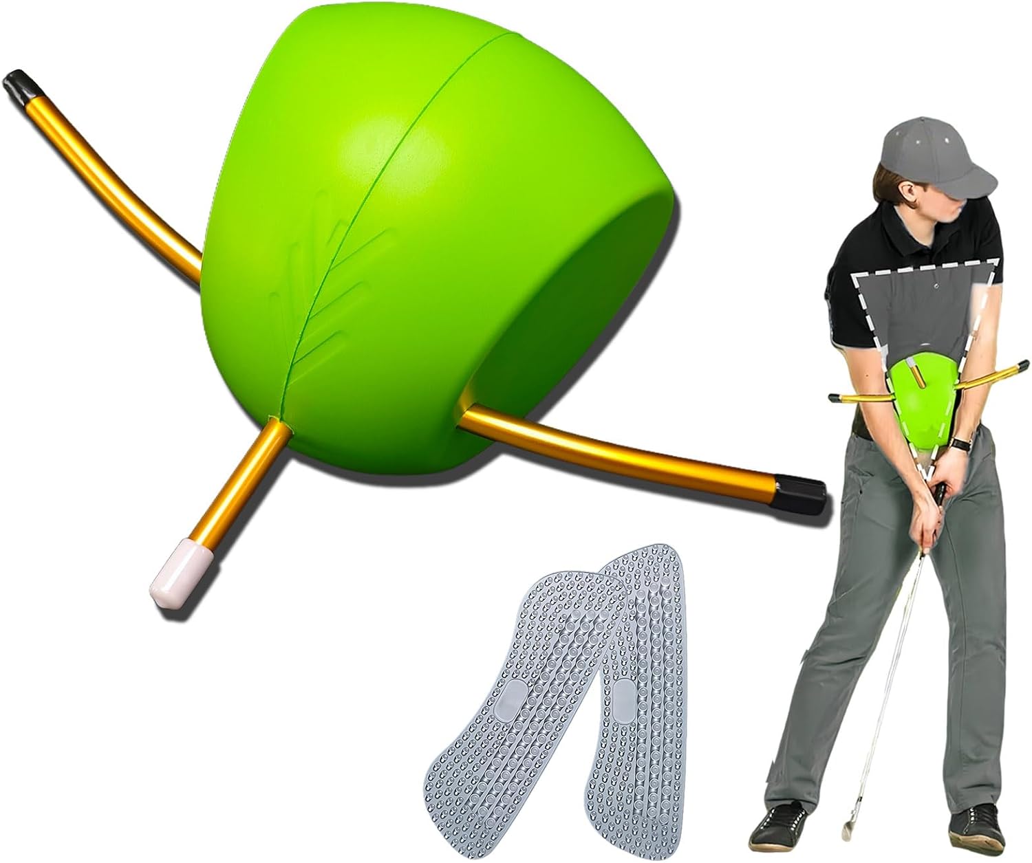 Golf Swing Trainer Aid,The Connector Golf Training Aid,Efficiency of Putting,Chipping,Golf Training Ball,Training Aid Enhance Hand Positioning for All Skill Levels-Portable