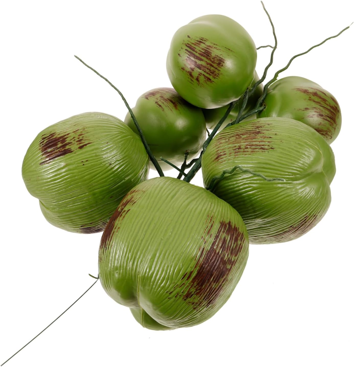 1 Bunch Simulation Coconuts Artificial Fruit Decoration Tropical Party Prop for Home Display Realistic Plastic Model for Kitchen Table Centerpiece and Showcase