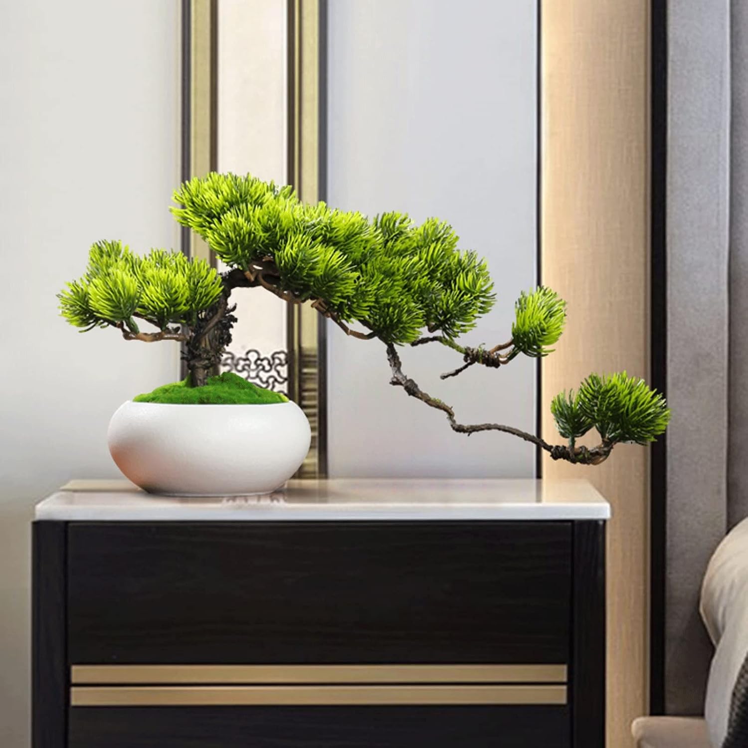 Artificial Bonsai Tree Artificial Bonsai Tree Fake Potted Plant Desk Decor Small Indoor Bonsai for Home Office Bathroom Decor Fake Bonsai Decor