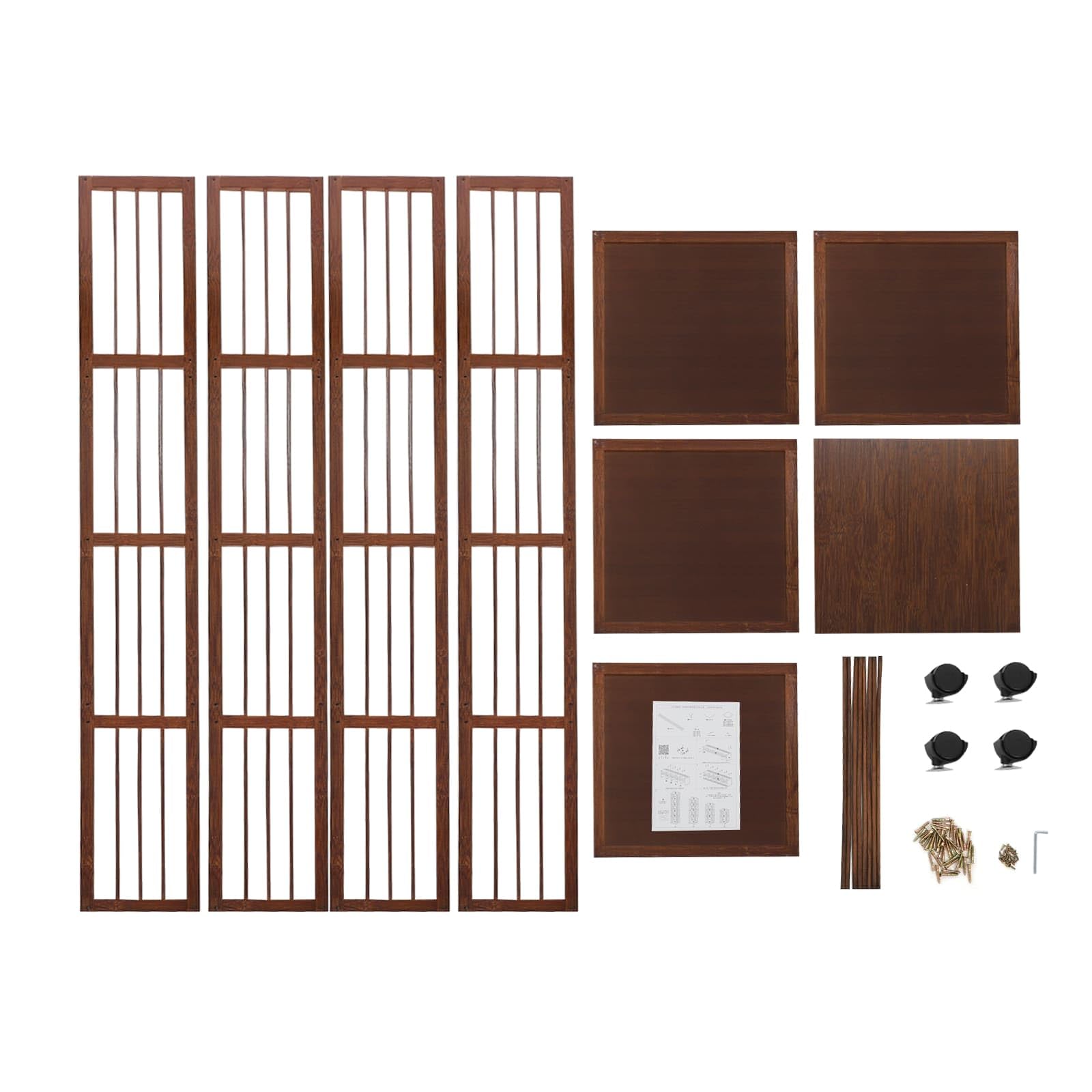 Librería giratoria de bambú con ruedas, estante para libros móviles de 5 niveles, 37 x 37 x 132 cm, para libros, álbumes, plantas