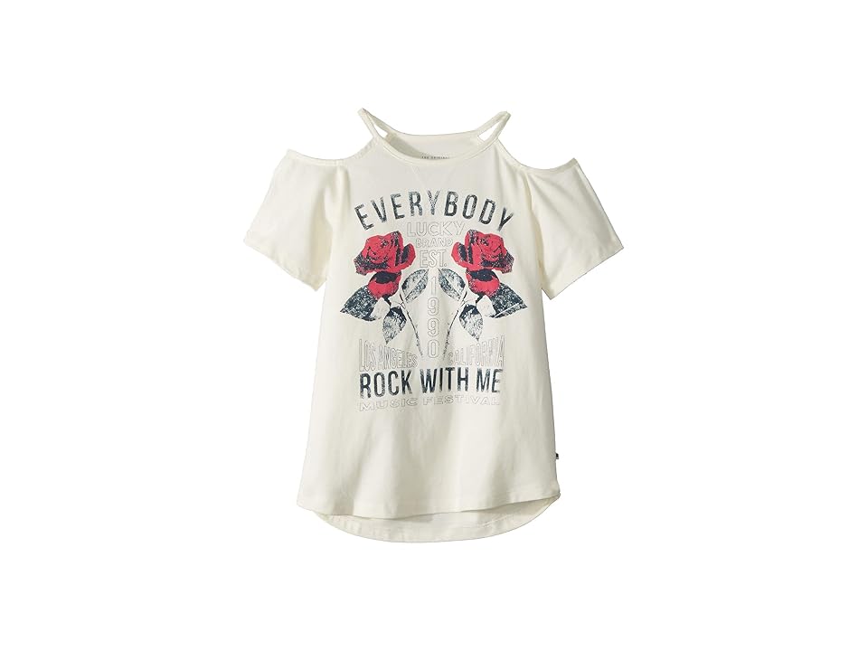 

Lucky Brand Kids Kodiak Tee (Big Kids) (Whisper White) Girl's T Shirt