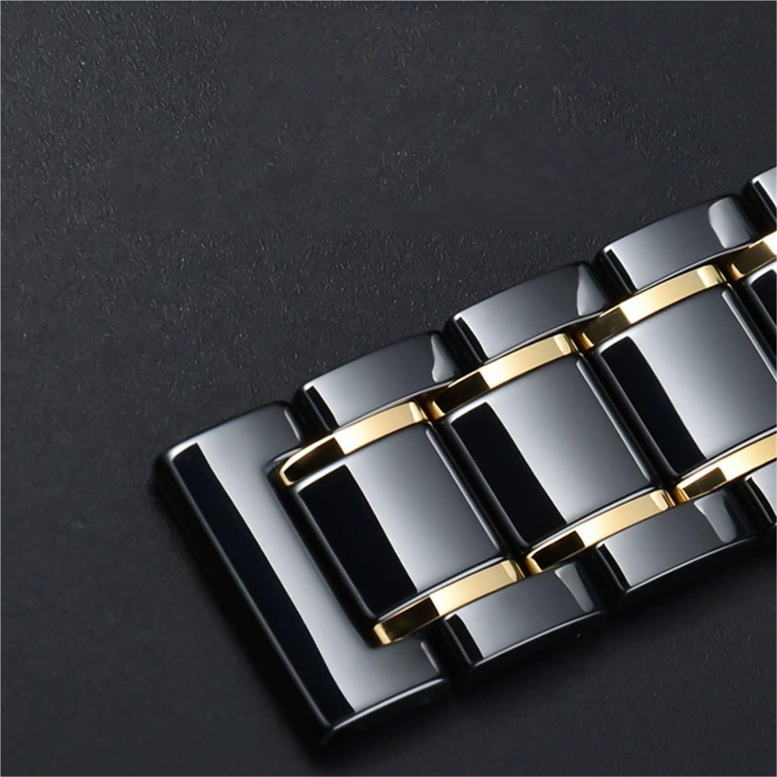 Cinturino in ceramica da 20 mm 22 mm Nero Sostituzione alla moda Comodo traspirante e resistente