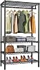 VIPEK V1S Wire Clothes Rack 4-Tier Heavy Duty Garment Rack Clothes Rack Clothes Rack Freestanding Closet with Hanging Rod 35.43