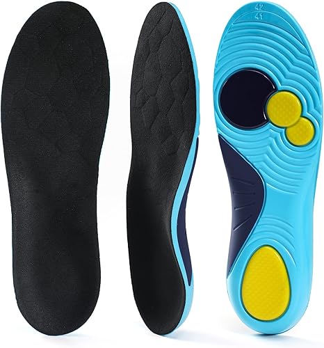 XINIFOOT Plantilla de soporte de arco prémium con almohadilla de gel, plantillas de absorción de golpes, alivio de la fascitis plantar, insertos