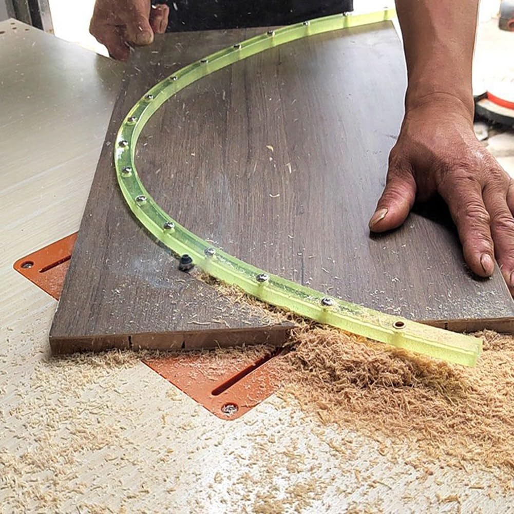 2M Holzbearbeitungs-Profilierungsleiste, Kurvenschablone, Anpassbar und, Komplexe Form, Kontur, Holzbearbeitungswerkzeug-Vorlagen, Anleitung, Einfache Installation