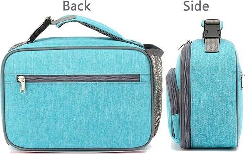 Miniatura 4 de Caja de almuerzo para niños con aislamiento, bolsa suave mini enfriador de vuelta a la escuela térmica de comida para niñas, niños, océano azul