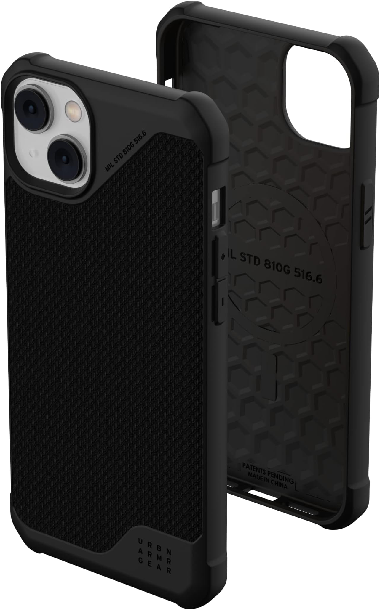 URBAN ARMOR GEAR UAG Designed for iPhone 14 Plus Case Kevlar Black 6.7" Metropolis LT Built-in Magnet Compatible with MagSafe Charging Featherlight Heavy Duty Shockproof Rugged Protective Cover