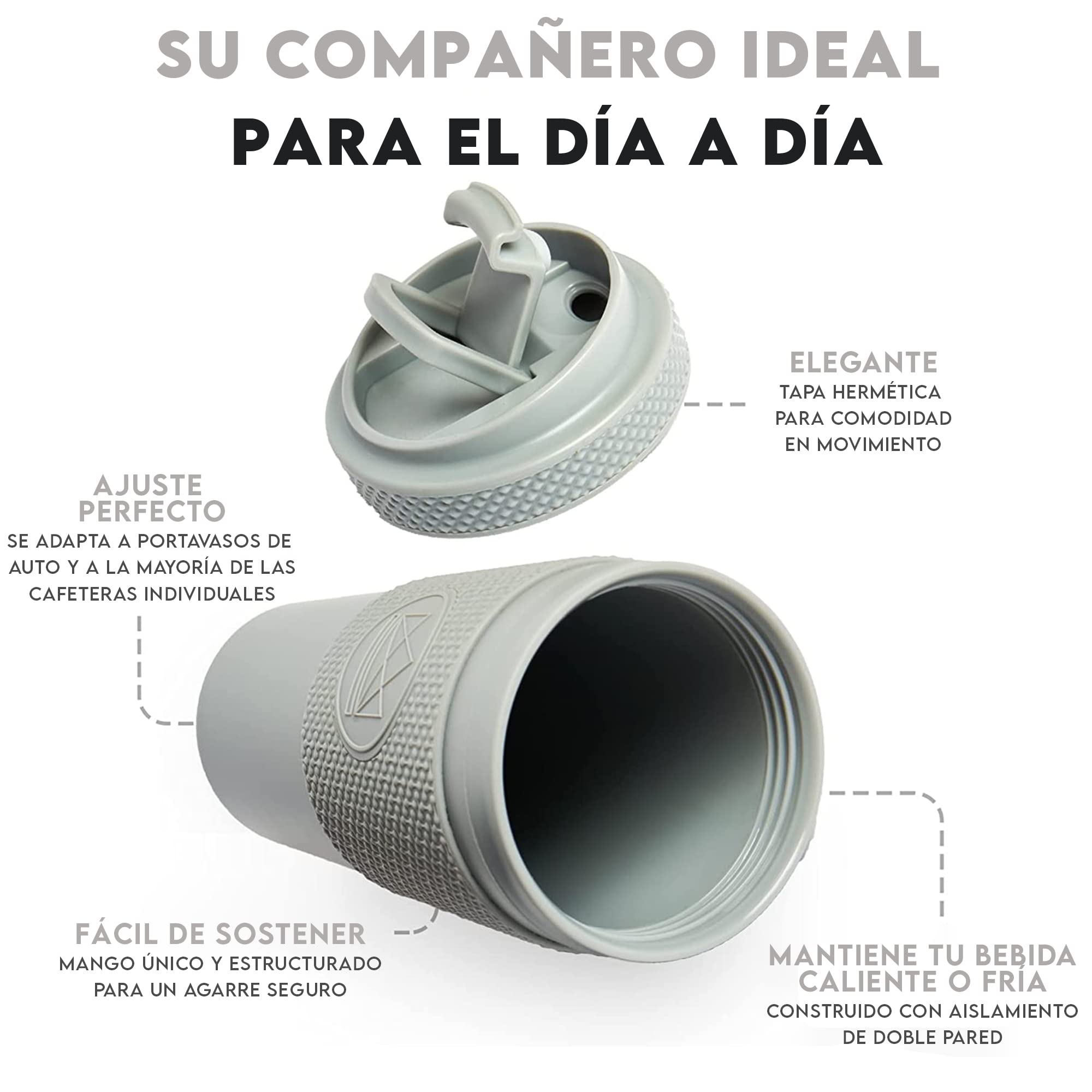 Neon Kactus Taza de Cafe | Vaso Térmico de 20oz Para Llevar | Taza de Silicona Reutilizable | Aislado con Doble Pared Termica Para Mantener Tus Bebidas Frías y Calientes | Forever Young
