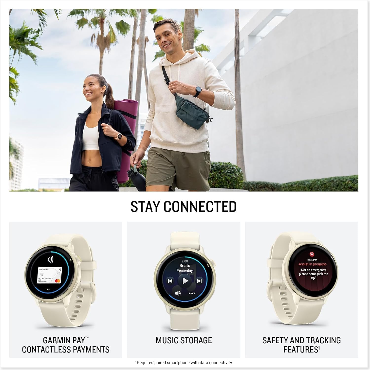 Garmin vivoactive 6 GPS Smartwatch with AMOLED Display, Lunar Gold | Advanced Health and Fitness Features, Up to 11 Day Battery, Energy Monitoring, Sleep Coach | with Signature Series Power Bundle