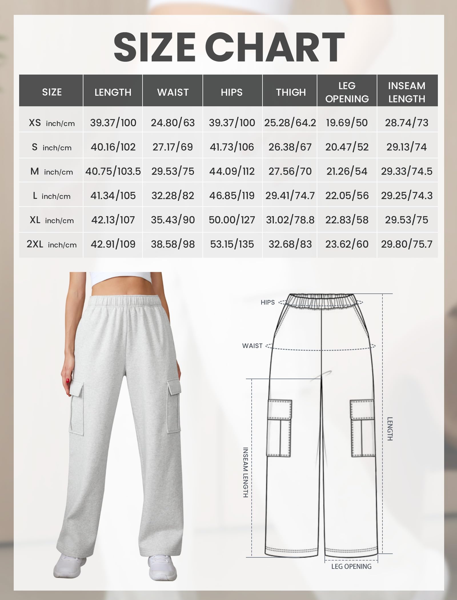 Glacspyg Pantaloni da Jogging Donna Pantaloni Lunghi Sportivi Fitness Vita Alta con Elastico in Vita e Tasche Pantaloni per Il Tempo Libero Pantaloni Larghi Gambe