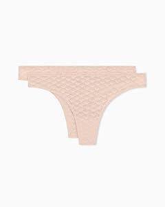 Emporio Armani Womens All Over Eagle Mesh 2 Pack Thong