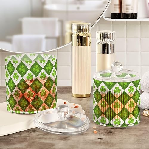 Miniatura 4 de Tarros del día de San Patricio con tapas, tarros de almacenamiento, recipientes de baño, recipientes de lavandería, contenedor de algodón para