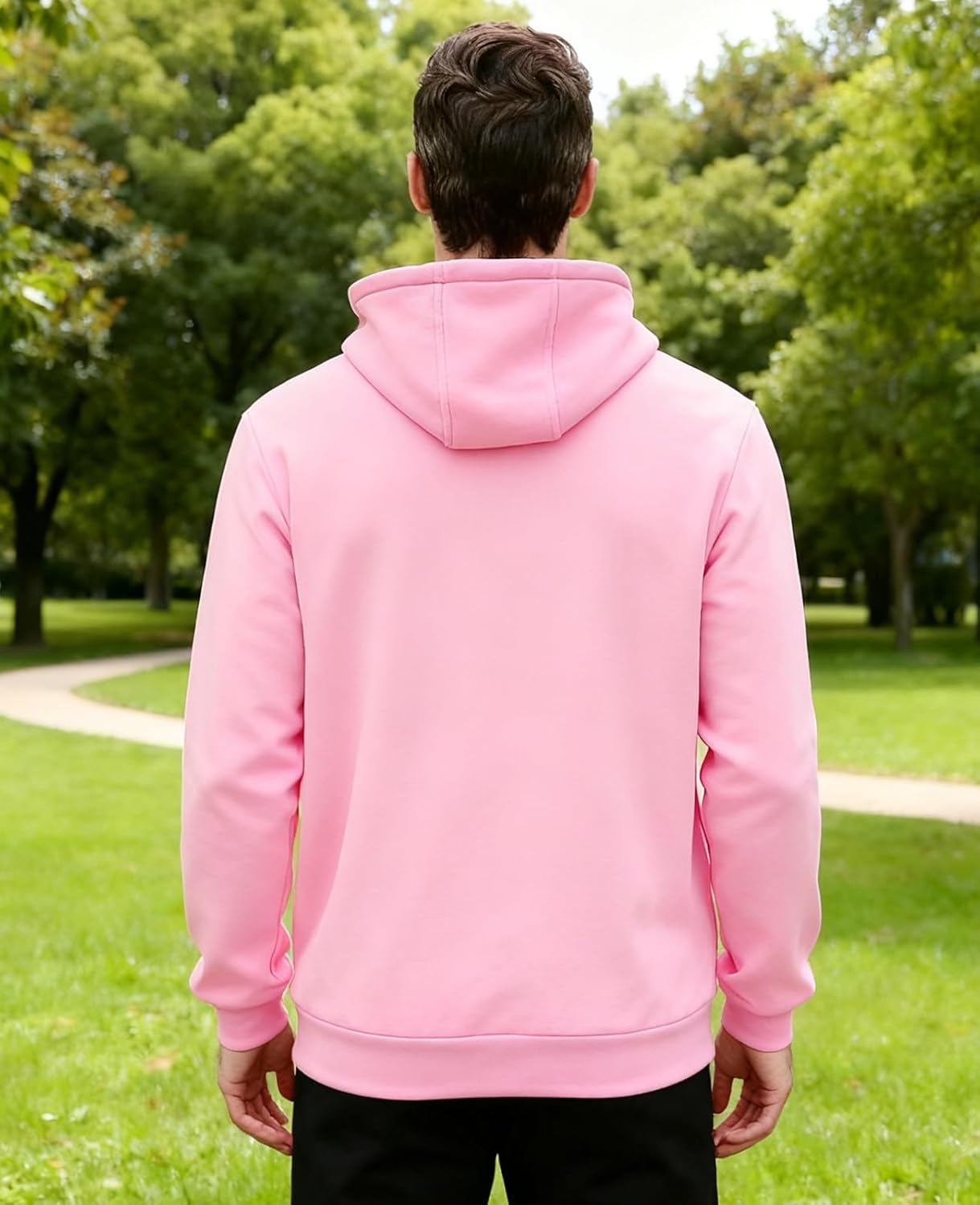 Mens Zip up Hoodie Full Zip Fleece Lined Pullover Hooded Sweatshirt Long Sleeve Sports Hooded Jacket with Pocket - Image 3