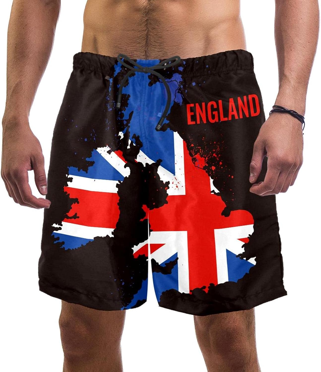 Dsiflylife Herren-Badehose Jamaika-Flagge - Schnelltrocknende Boardshorts Mit Netzfutter Für Strand & Pool