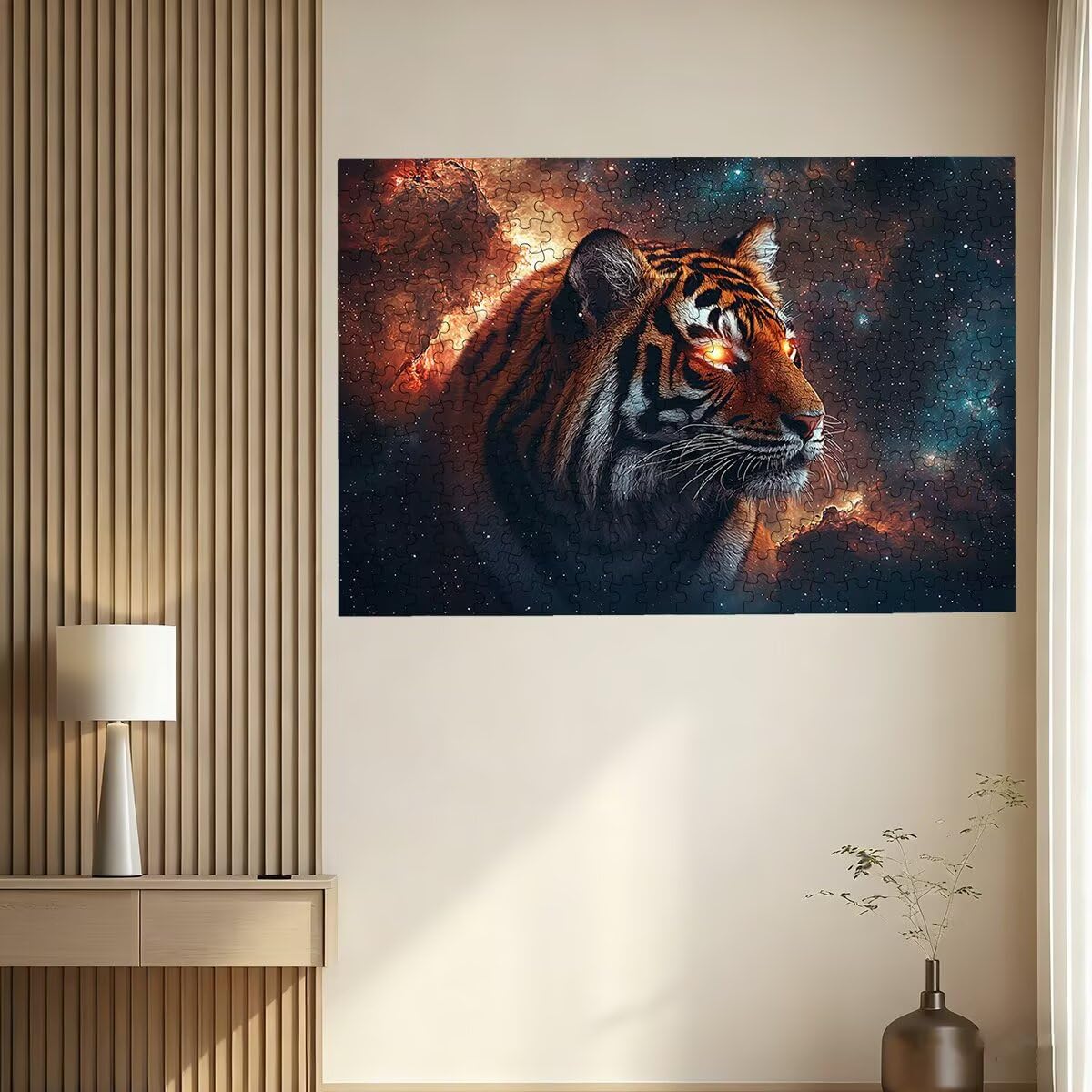 Puzzle 1500 elementów tygrys, puzzle 1500 elementów dorośli gwiaździste niebo, klasyczne puzzle gry edukacyjne do aktywności rodzinnej, najwyższej jakości drewniane puzzle z pudełkiem na prezent dla