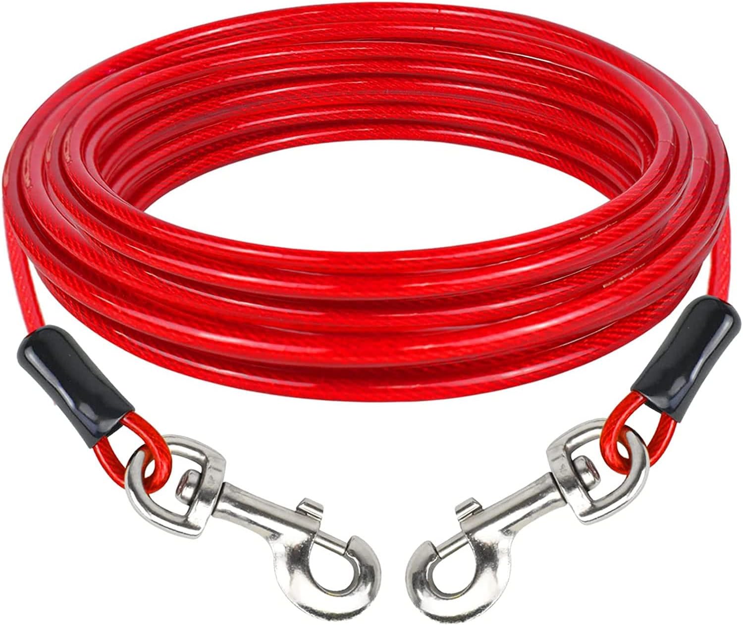 TAIANJI 8m Dog Tie Out Cable Extra Long Pet Tie Out Heavy Duty Steel