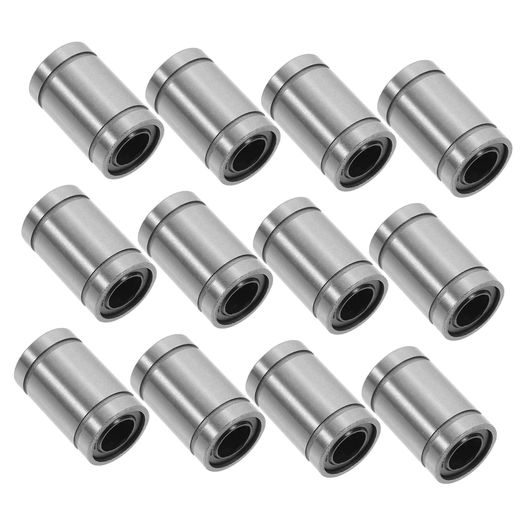 Industrial Shaft Bearings, 12pcs 3D Printer Parts Printers Bearings Linear Shaft Ball Motion Bearing Bushing Printere Bush Steel 3dprinter Silver