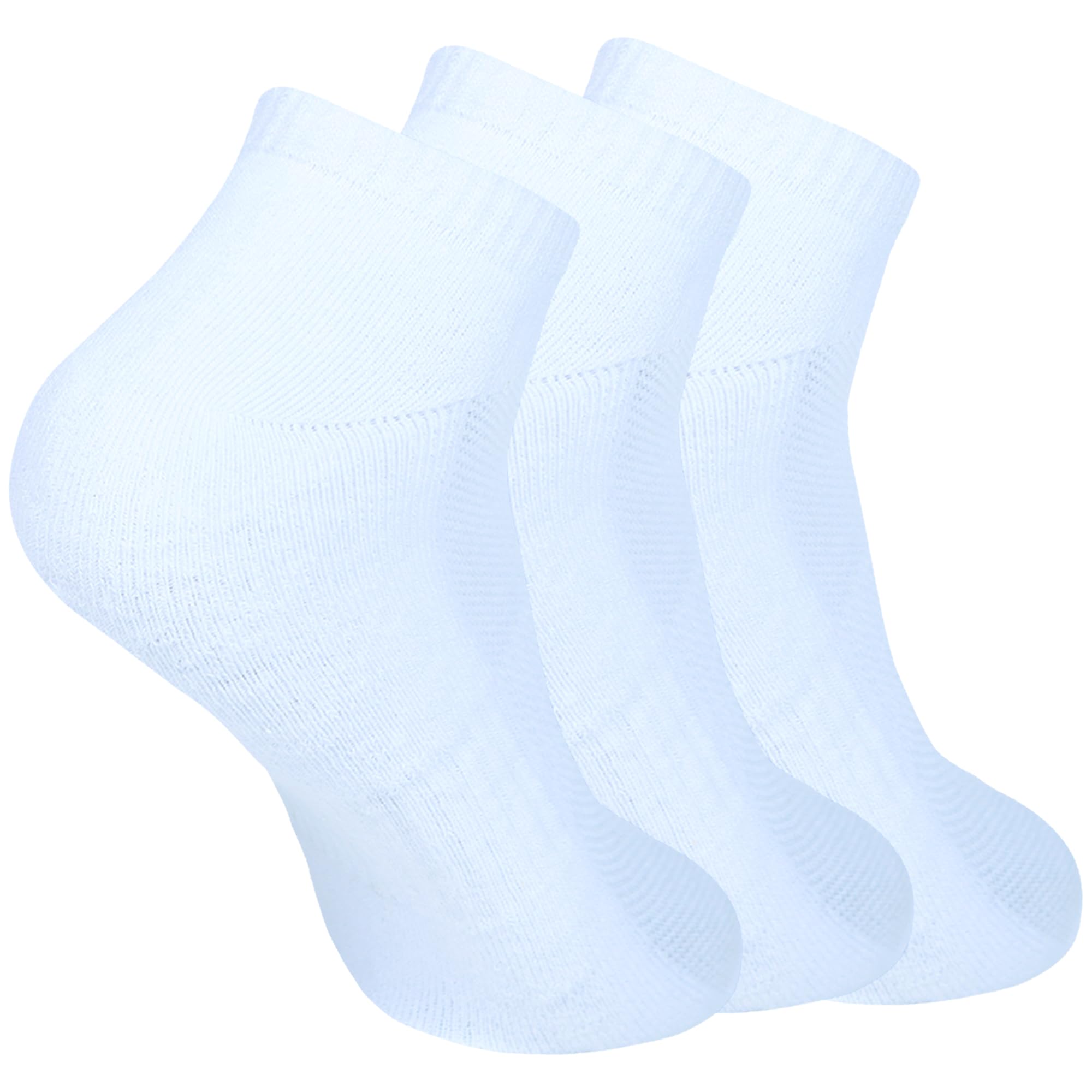MERIRA Pack Of 3 White Ankle Socks MenSneaker Socks Low Cut Casual Wear (JOPLASM02-6-9)