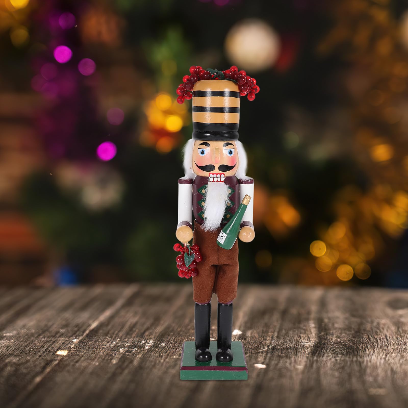 VICASKY Nussknacker Figur aus Holz Weihnachts Dekoration Tischornament Nussknacker Bastelarbeit für Zuhause