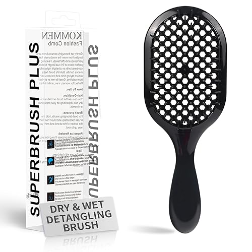 Miniatura 20 de Cepillo para desenredar, 1 paquete, cepillo desenredante, suave y eficaz para desenredar cabello frágil húmedo o seco, ultraligero, cepillo para