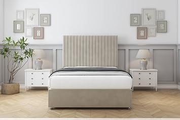 Denver Plush Divan Base No Drawers - 26" Headboard