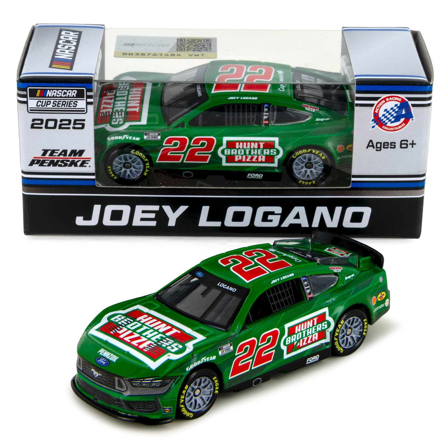 Amazon.com: Joey Logano 2025 Hunt Brothers Green NASCAR Diecast