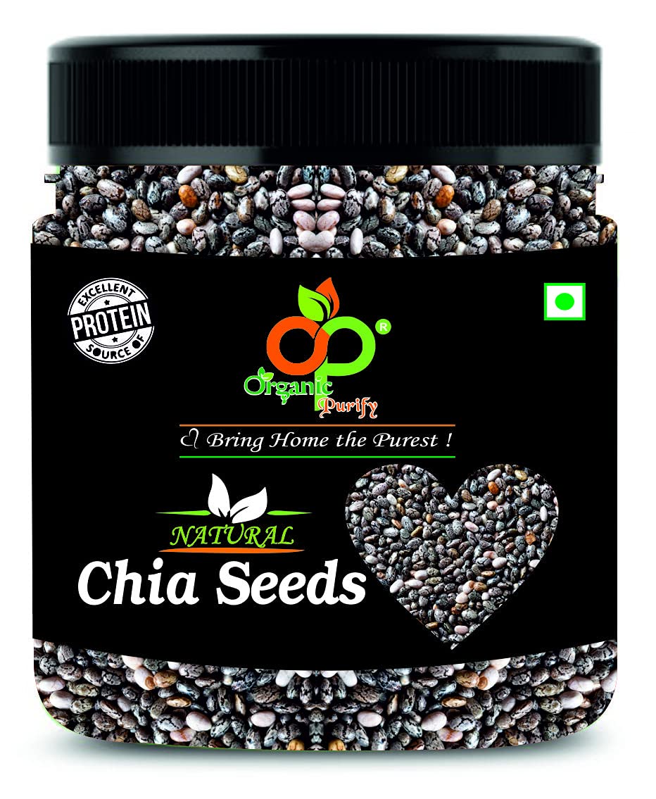 Organic Purify Raw Unroasted Chia Seeds with Omega 3 and Fiber for Weight Loss 250 Gram | Chia Seeds (250) JAR PACK (B09CQ4DFBL) Amazon Price History, Amazon Price Tracker
