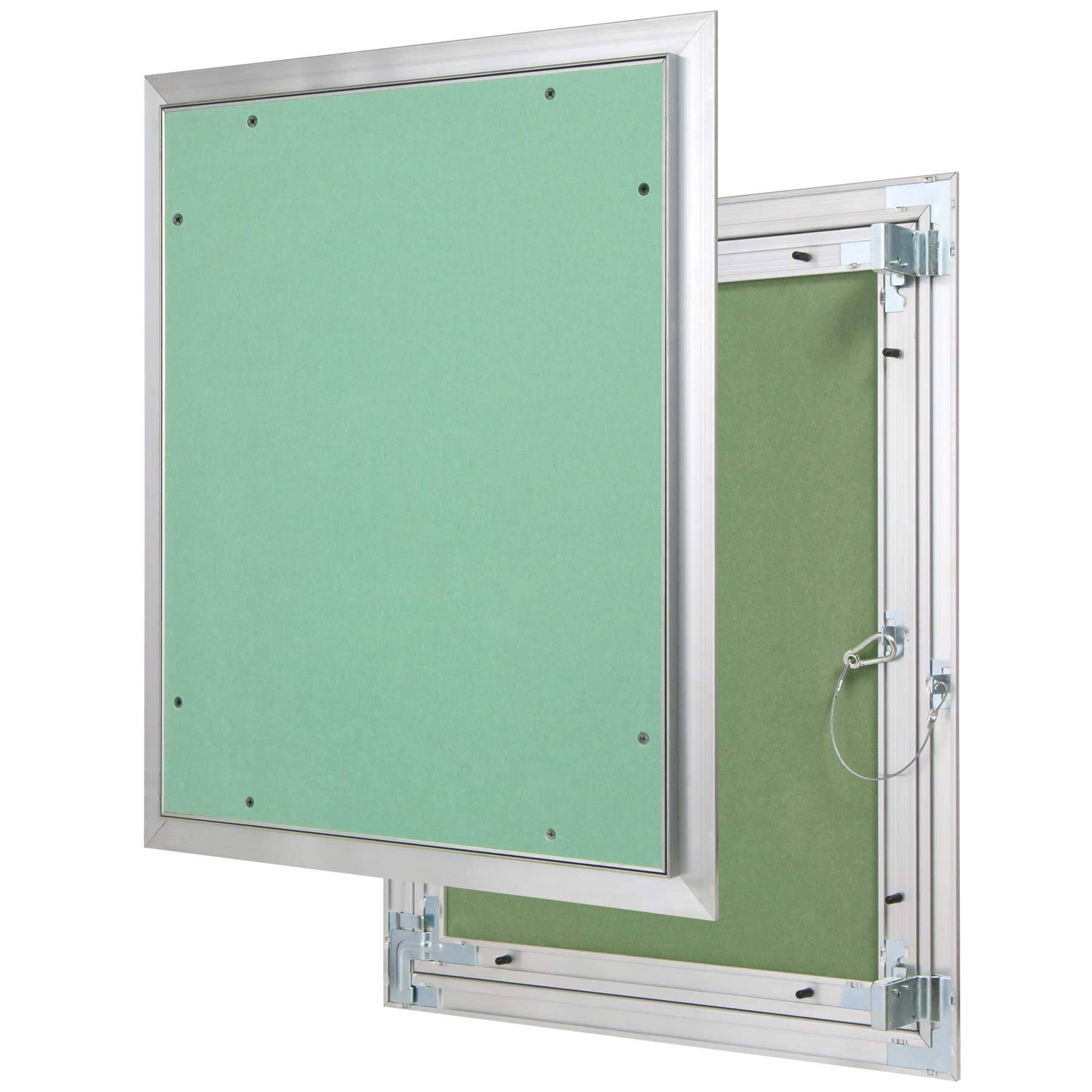 Revisionsklappe Trockenbau 400 x 500 mm – Revisionstür - Wartungsklappe mit 12,5 mm imprägnierter GK-Einlage und Druckverschluss – aus korrosionsbeständigem Aluminium – befliesbar – MW multi werkzeug