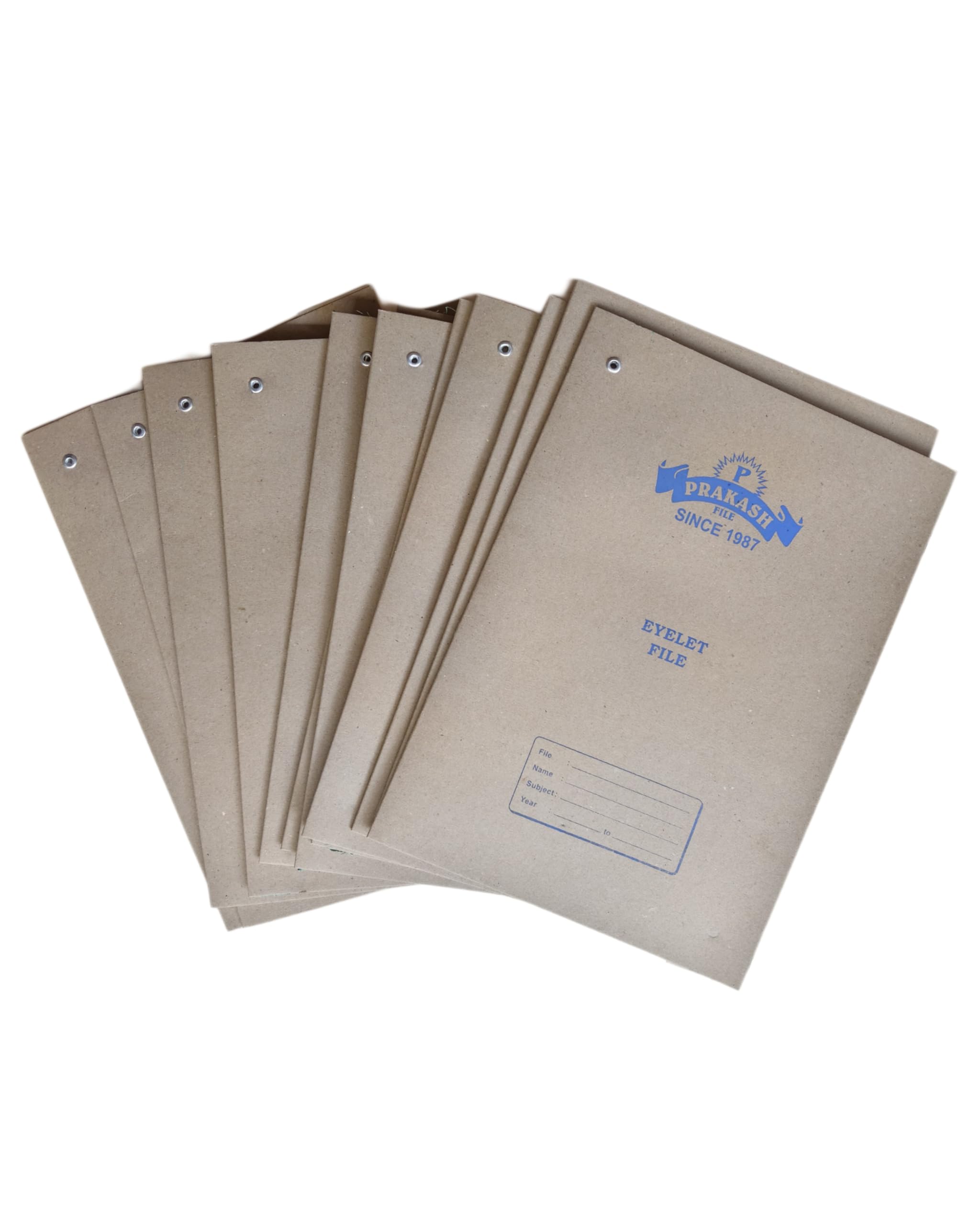 Prakash Eyelet File Folder with 2 Inch Flap | 550 GSM Brown