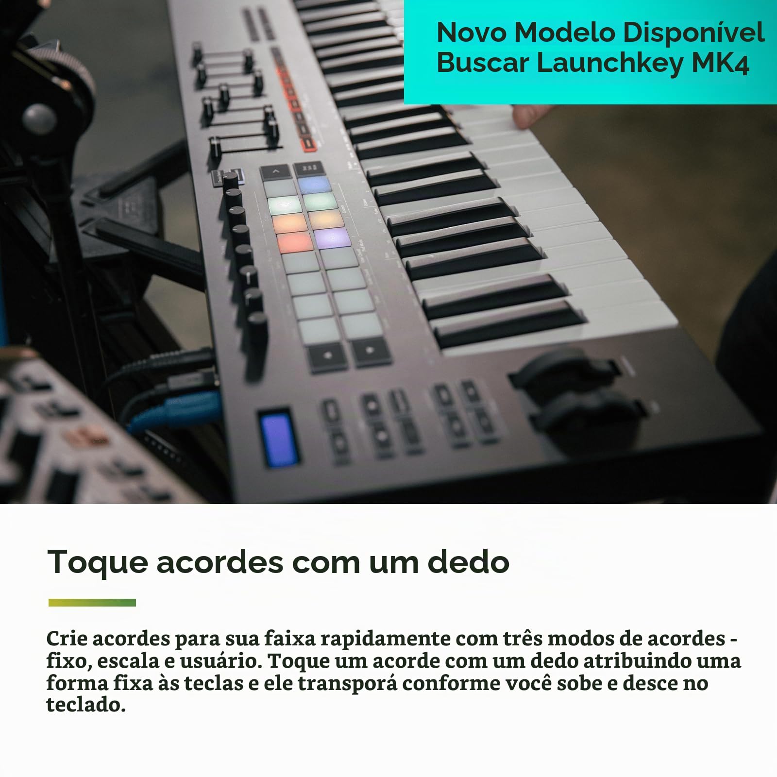 Novation Launchkey 49 MK3 Teclado Controlador USB com 49 teclas
