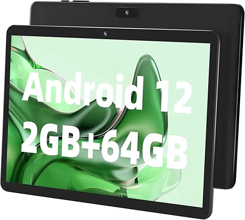 SGIN Tablet con tabletas Android 12 de 10.1 pulgadas, 2 GB de RAM 64 GB ROM 1280 x 800 pantalla IPS, con procesador A133 de 1.6 GHz, cámara de 2 MP