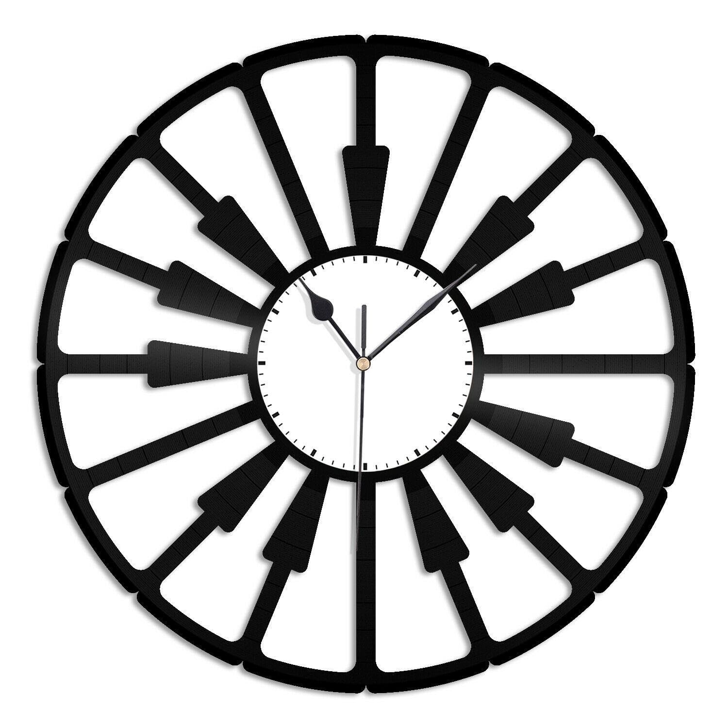 Horloge murale vinyle musique déco vintage pour chambre d'amis et bar