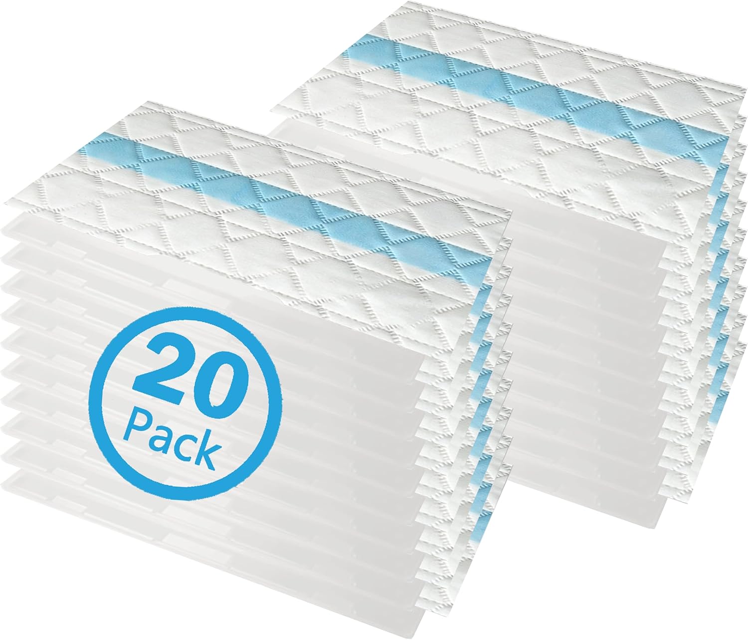 Replacement Mop Pads, Disposable Hard Floor Pad Refills, Compatible with Shark VACMOP Pro VM252 VM251 VM250 VM200 VC205 QM250 VM190 VM200P12 VMP30 for use on All Sealed Floors (20-PCS)