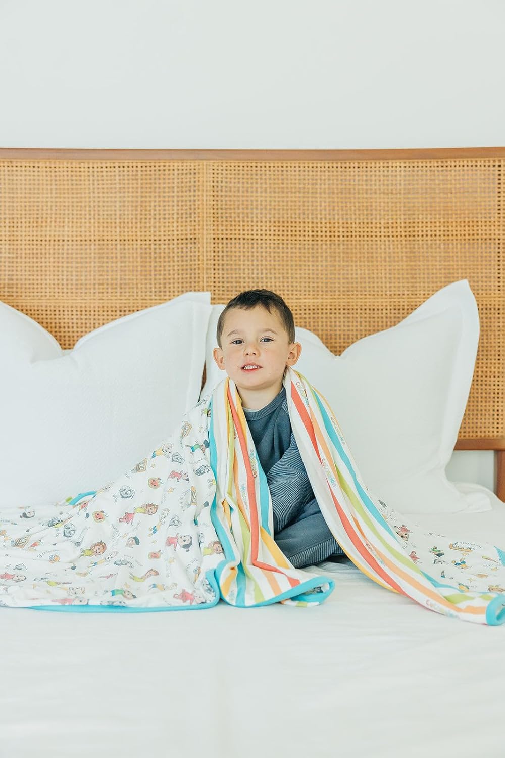 Copper Pearl Jumbo Premium Knit 3 Layer Stretchy Throw Blanket 'CoComelon Friends' - Image 2