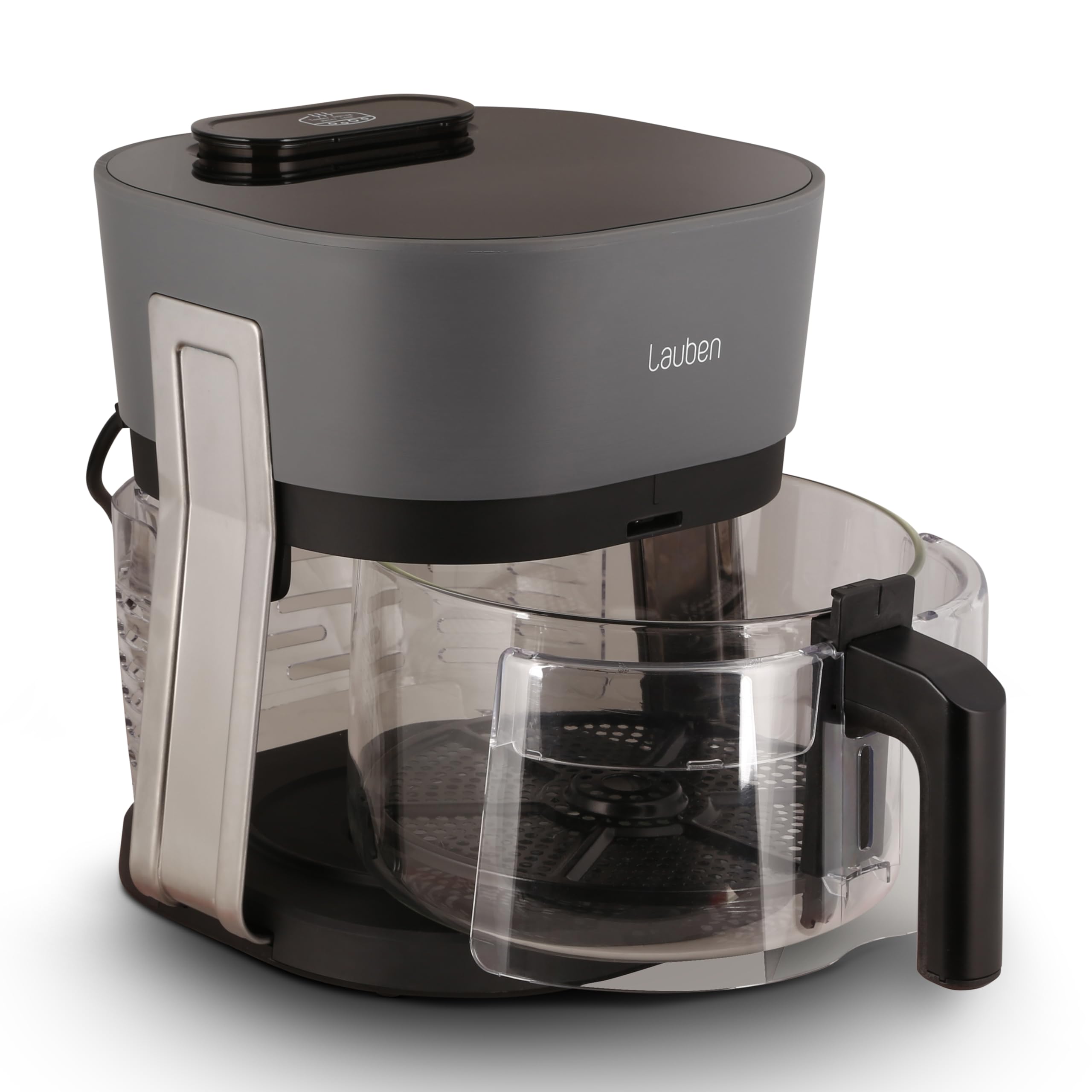 Lauben Freidora de aire 4500BG Glass&Steam - Cesta de cristal, función de vapor, 8 programas, ajuste manual, apta para lavavajillas