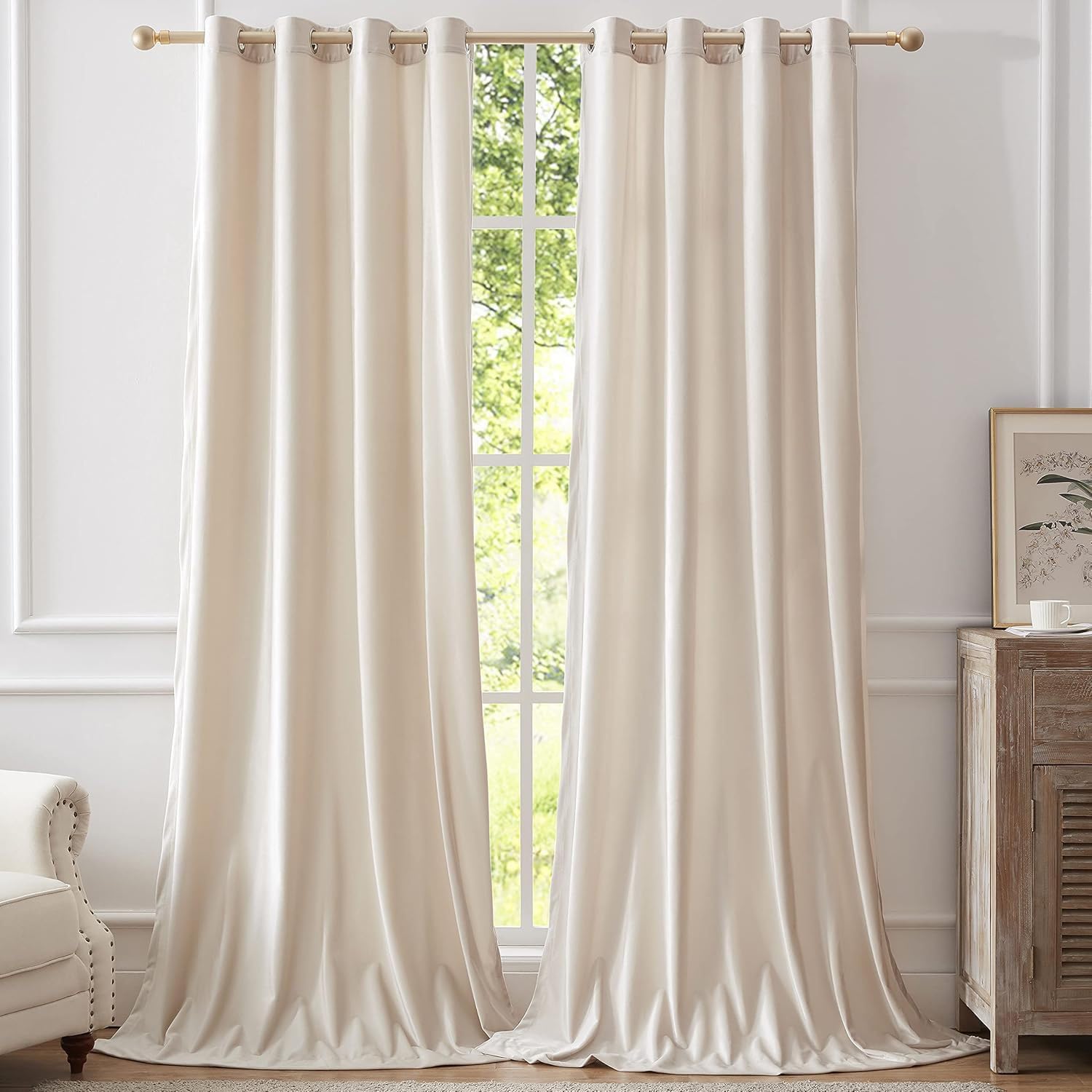 Tende In Velluto Tinta Unita E Morbido Al Tatto, Tende Oscuranti E Termoisolanti Di Lusso Per Camera Da Letto E Soggiorno, Complemento D'arredo Oscurante, 2 Pannelli-Red||W52*L84/132 * 213cm