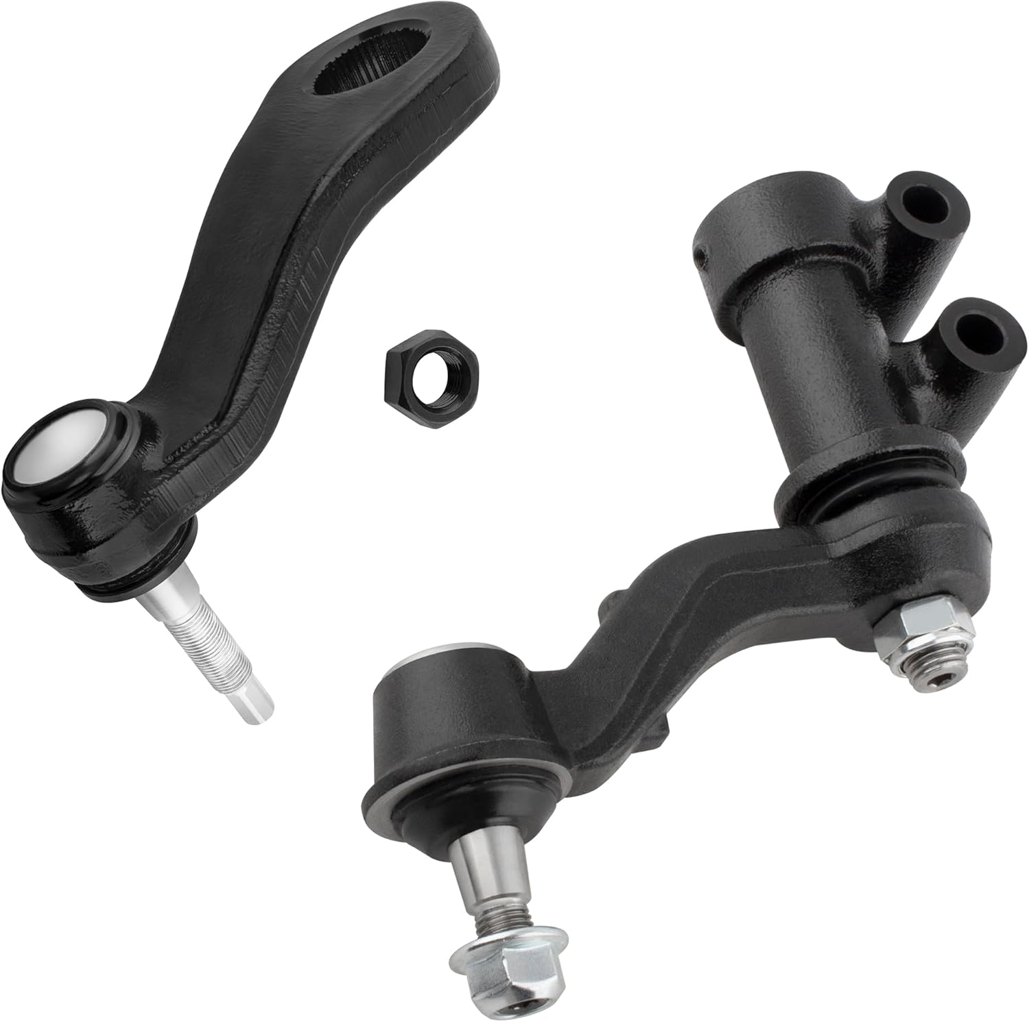 2Pcs Steering Pitman Arm Idler Arm Fit For Chevrolet Silverado 2500 HD 3500 HD & For GMC Sierra 2500 HD 3500 HD 2011 2012 2013 2014 2015 2016 2017 2018 2019 Replace# K400018 K440019