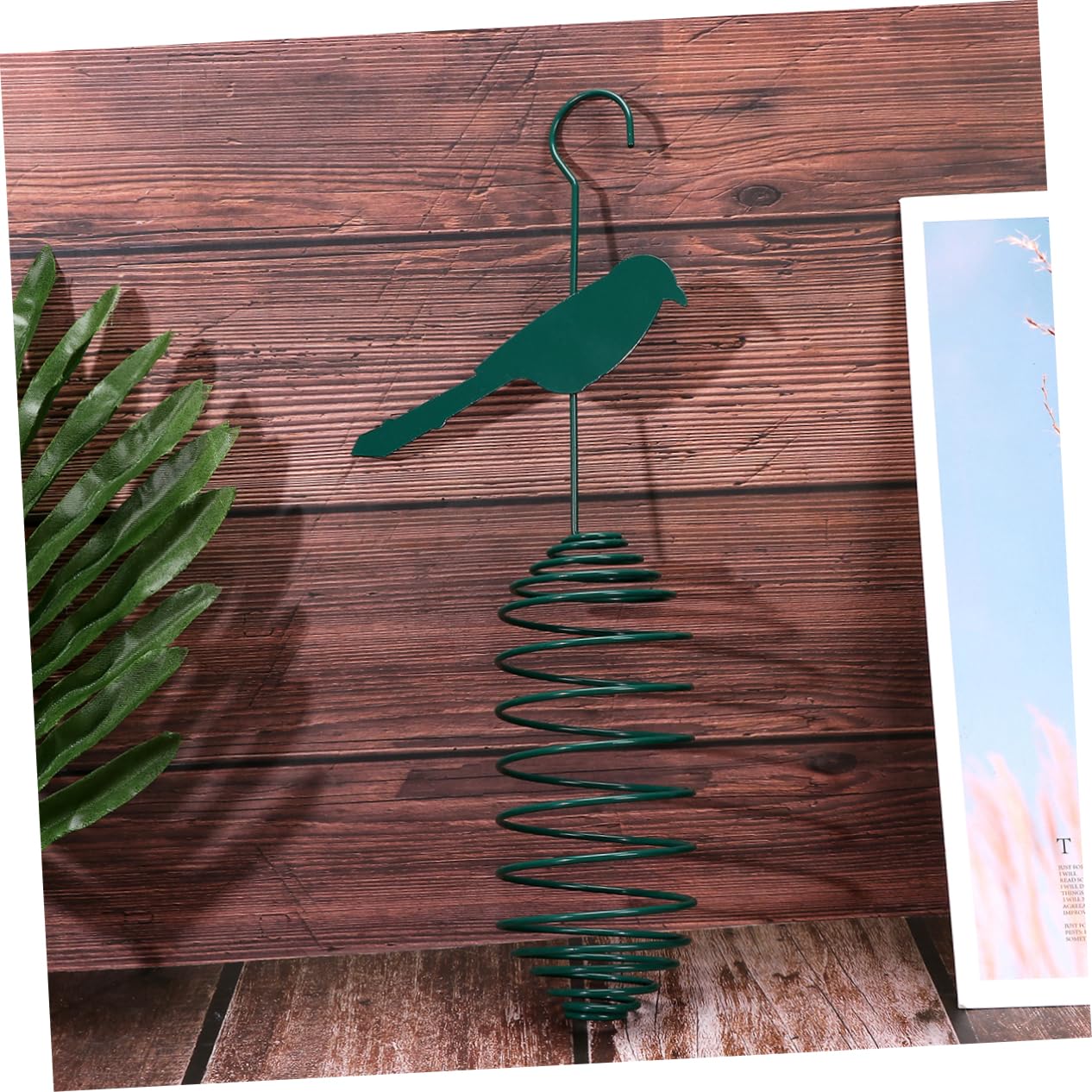 3 Jaulas para Pájaros Sebo para Pájaros Comedero De Metal Resistente Color Verde Oscuro.