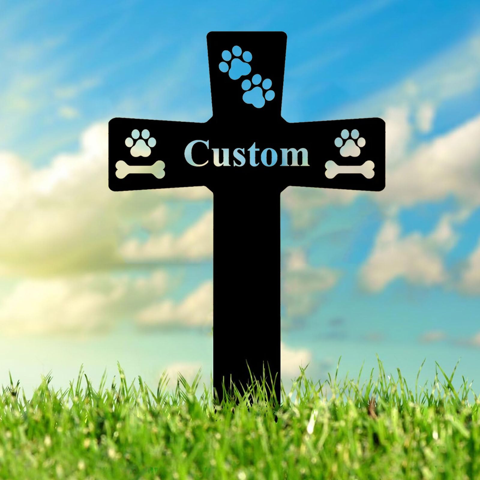 CCZUIML Pet Memorial Graves Markers for Dogs Cats,Dog Grave Markers Outdoor,Pet Tombstone,Gifts Graveyard Remembrance Graveside Burial Stake for Pet Owner
