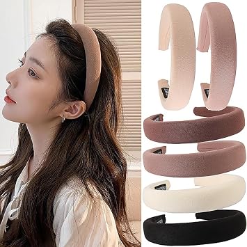 Hair Claw Clips Fashion Korean style ladies retro elastic solid color sponge headband headband hair accessories