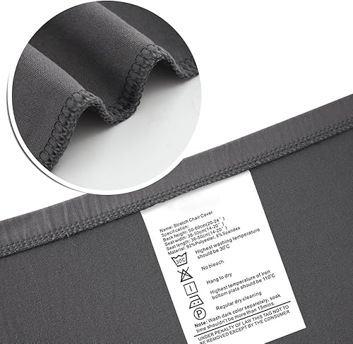 Miniatura 4 de Fundas para silla de comedor Yisun, fundas elásticas para silla de comedor, funda protectora para silla de comedor, Tela mezcla de poliéster, Gris