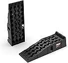 Car Ramps for Oil Changes and Lift, Portable High Profile Car Ramps for Garage, Heavy Duty Tire Ramps for Larger Vehicles and Support Jack, 2pcs