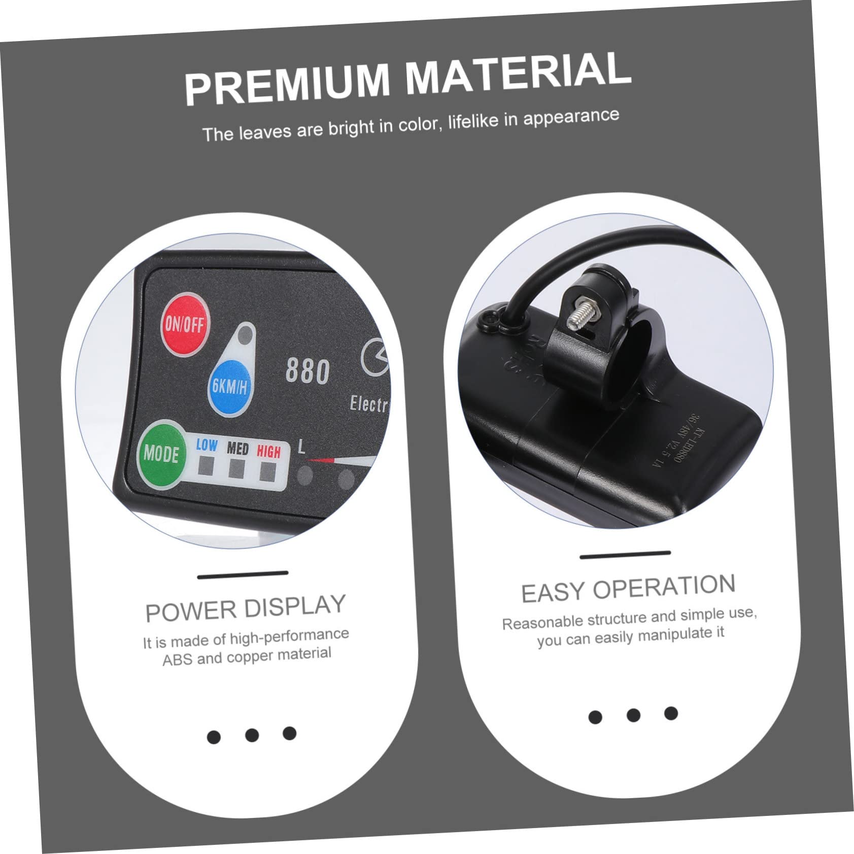 Gatuida 2piezas Medidor De Display Led para Bicicleta Eléctrica Bike Pantalla De Control Indicador De Batería y Función De Apagado Automático Accesorio para Scooter y Bicicletas
