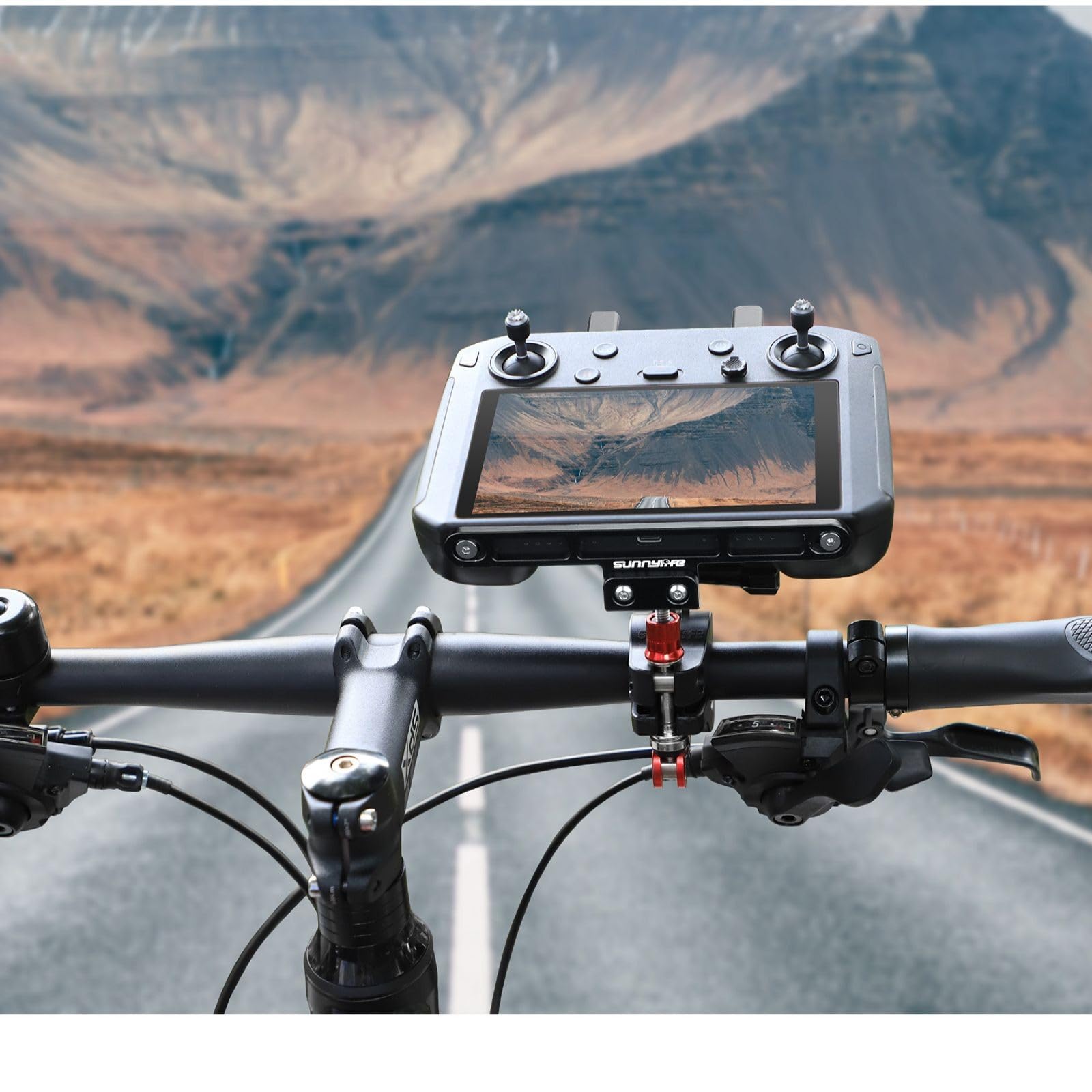 Halterung aus Aluminiumlegierung für DJI RC Pro, sichere Lenkerhalterung zum Radfahren mit Action-Kameras, kompatibel mit insta360-Serie, Schwarz