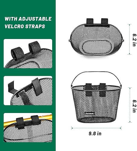Miniatura 3 de ANZOME Cesta de bicicleta para niños, cesta de bicicleta para niños y niñas, cesta de bicicleta impermeable de alambre de metal para niños, adecuada