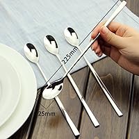 Vista 3 de AOOSY Cuchara de Mango Largo, Agitadores de Café, Cuchara de Té Helado de 9 Pulgadas, Cucharadita de Acero Inoxidable 18/10 Premium para Leche