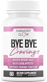 ByeBye Cravings Appetite Suppressant - Supports GLP-1 Pathway Function, Weight Loss Pills for Women & Fat Burner + Appetite Suppressant | 3rd Party Tested Supplement - 60 Capsules to Lose Weight
